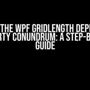 Solving the WPF GridLength Dependency Property Conundrum: A Step-by-Step Guide